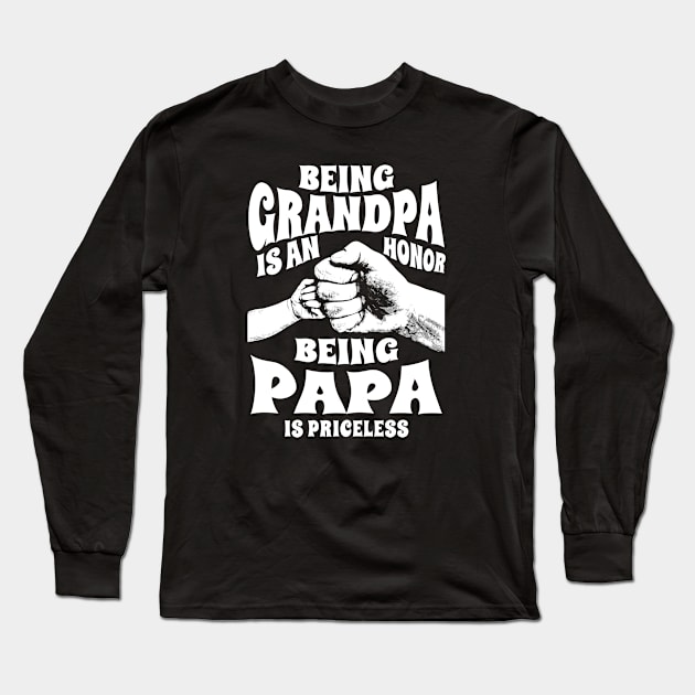 being grandpa- white Long Sleeve T-Shirt by SUMAMARU